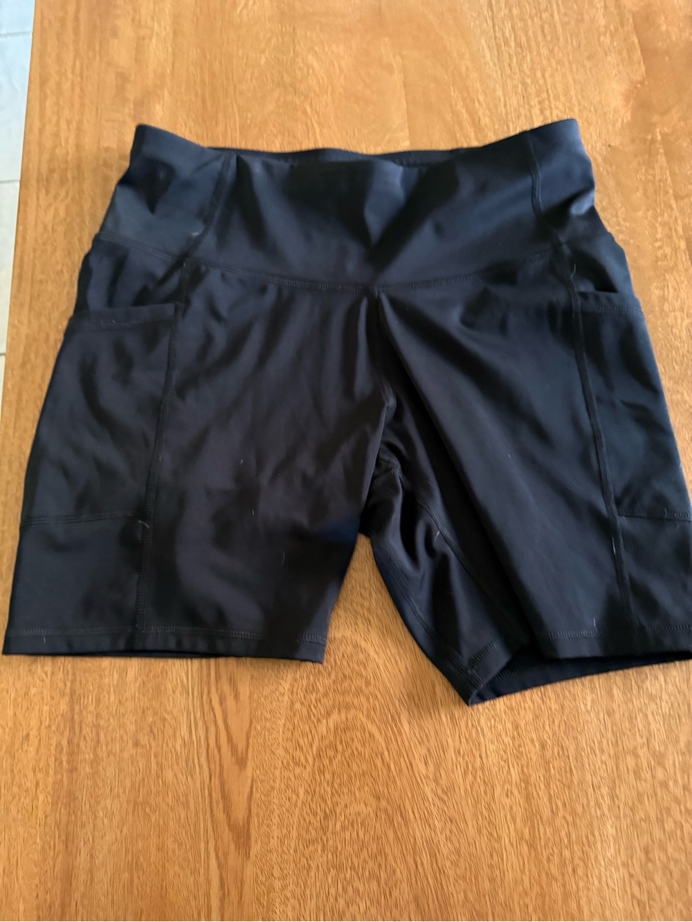 all in motion Black High-Waist Bike Shorts with Side Pockets